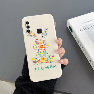 เคสโทรศัพท์มือถือ Tpu ขอบตรง ลายกระต่าย สําหรับ Vivo Y20 Vivo Y20S Vivo Y20S G Vivo Y20i Vivo Y20 2021 Vivo Y12A Y12S