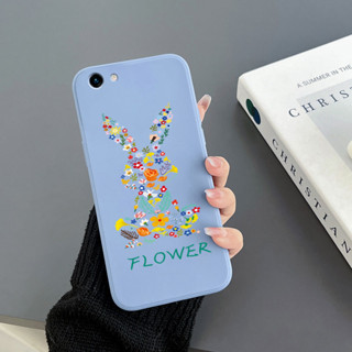 เคสโทรศัพท์มือถือ Tpu ขอบตรง ลายกระต่าย สําหรับ Vivo Y81 Vivo Y83 Vivo Y85 V9 Vivo Y91 Vivo Y95 Vivo Y1S