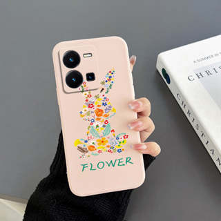 เคสโทรศัพท์มือถือ Tpu ขอบตรง ลายกระต่าย สําหรับ Vivo Y35 2022 Vivo V25 Vivo Y16 Vivo Y22S 2022 Y22 2022 Vivo Y69