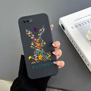 เคสโทรศัพท์มือถือ Tpu ขอบตรง ลายกระต่าย สําหรับ Oppo A7 A5S A5S A12 A9 2020 A5 2020 A72 5G