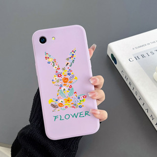 เคสโทรศัพท์มือถือ Tpu ขอบตรง ลายกระต่าย สําหรับ Oppo A83 Oppo A54 4G Oppo A94 4G Oppo A93 4G Oppo A91 Oppo F5