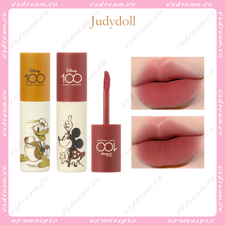 Judydoll Disney ลิปกลอส เนื้อแมตต์ สีชมพู สีเทา เหมาะกับฤดูใบไม้ผลิ และฤดูร้อน