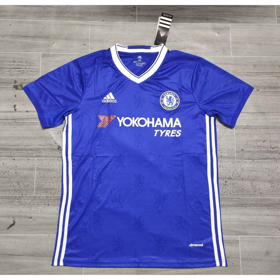 เสื้อกีฬาแขนสั้น ลายทีมชาติฟุตบอล Chelsea HAZARD WILLIAN DAVID LUIZ คุณภาพสูง ไซซ์ 16-17