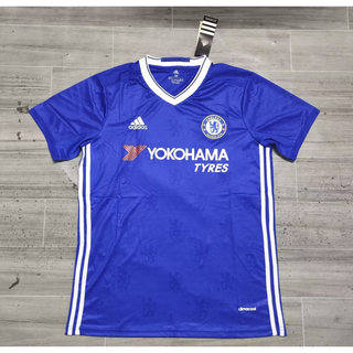 เสื้อกีฬาแขนสั้น ลายทีมชาติฟุตบอล Chelsea HAZARD WILLIAN DAVID LUIZ คุณภาพสูง ไซซ์ 16-17