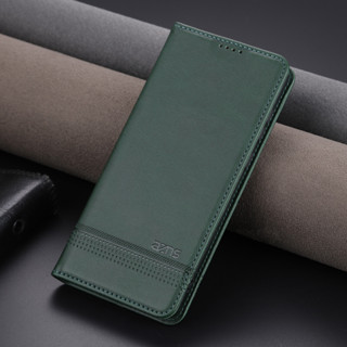 เคสสำ Vivo Y02 Case Leather Flip Magnetic Back Cover Vivo Y02 VivoY02 เคสฝาพับ มือถือแล