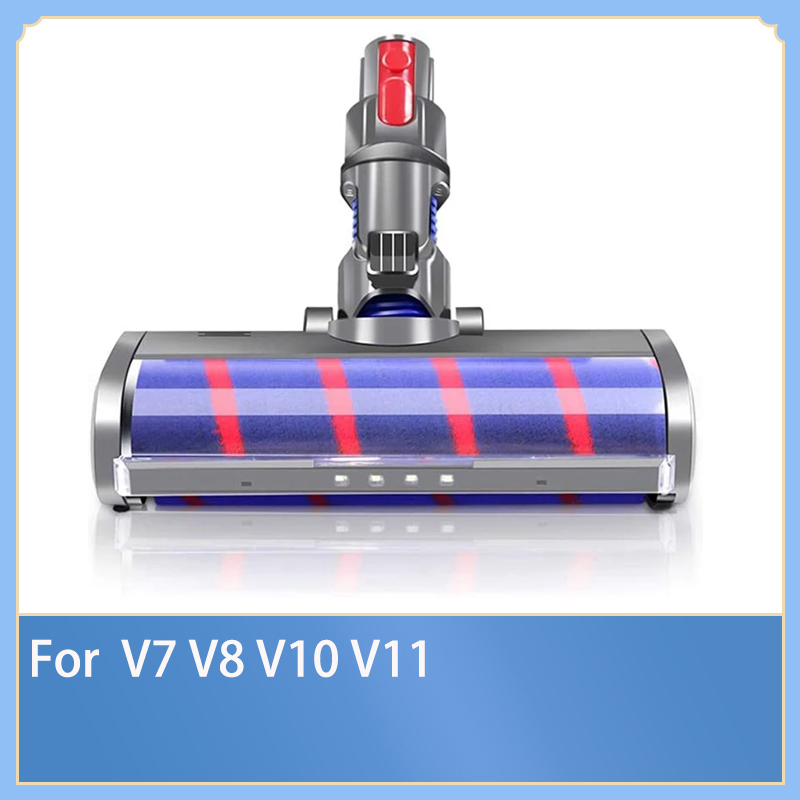 อุปกรณ์เสริมหัวแปรงลูกกลิ้ง แบบนิ่ม สําหรับเครื่องดูดฝุ่นไร้สาย LED dyson v7 v8 v10 v11
