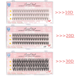 Nesura ขนตาปลอม 10D 20D 30D 40D 0.1 มม. 60 ชิ้น