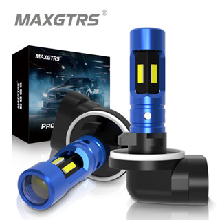 Maxgtrs หลอดไฟตัดหมอก LED H1 H3 H27 880 881 1860 DRL 6000K สีขาว ทอง 3000K สําหรับรถยนต์ 2 ชิ้น