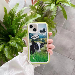 เคสโทรศัพท์มือถือแบบนิ่ม tpu ลายวัวตลก สําหรับ iPhone 14 14promax 14pro 11 12 12PRO 12PROMAX 13 13pro 13promax