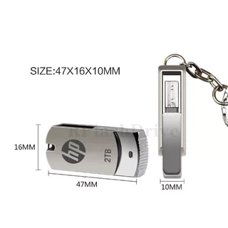 Hp แฟลชไดรฟ์ปากกา USB 3.0 โลหะ ความเร็วสูง 1GB 2GB 4GB 8GB 16GB 32GB 64GB 128GB 2TB พร้อมพวงกุญแจ