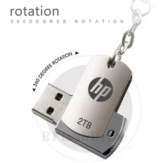 Hp แฟลชไดรฟ์ปากกา USB 3.0 โลหะ ความเร็วสูง 1GB 2GB 4GB 8GB 16GB 32GB 64GB 128GB 2TB พร้อมพวงกุญแจ