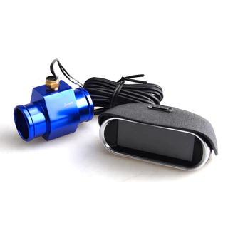 2 in 1 โวลต์มิเตอร์วัดอุณหภูมิน้ํา และน้ํา หน้าจอ LCD พร้อมข้อต่ออะแดปเตอร์ 1/8NPT OD 26 มม.-40 มม.