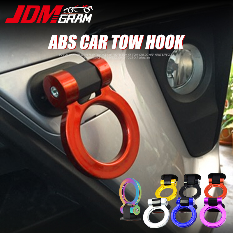 JDMGRAM ABS รถลากจูง Universal Auto วาง Dummy TOW Hitch Rainbow ด้านหน้าด้านหลังกันชนตกแต่งอะไหล่รถยนต์อุปกรณ์เสริมภายนอก