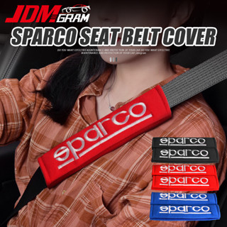 Sparco ปลอกหุ้มเข็มขัดนิรภัย หนังนิ่ม เพื่อความปลอดภัย สําหรับรถยนต์ 2 ชิ้น