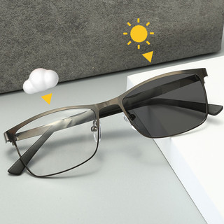 Anti Radiation Photochromic Eyeglass For Men Women Square Metal Replaceable Lens Eyeglasses Frames Anti Blue Light Glasses