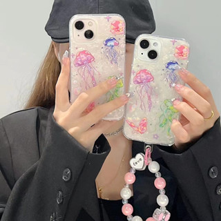 เคสโทรศัพท์มือถือ tpu แบบนิ่ม ลายแมงกะพรุน สีสันสดใส สําหรับ iPhone 14 14promax 14pro 11 12 12PRO 12PROMAX 13 13pro 13promax