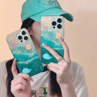 เคสโทรศัพท์มือถือ tpu แบบนิ่ม ลายชีวิตทะเล สําหรับ iPhone 14 14promax 14pro 11 12 12PRO 12PROMAX 13 13pro 13promax