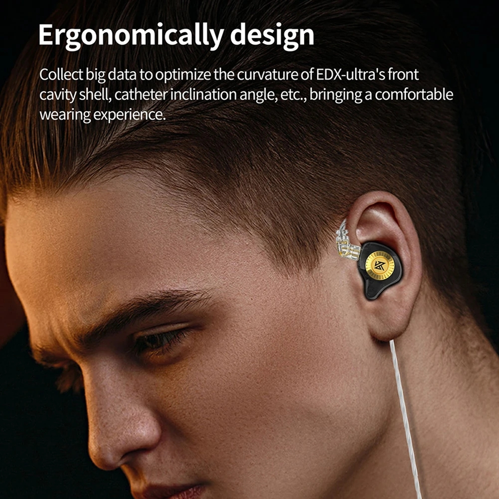 Kz EDX-Ultra หูฟังอินเอียร์ HIFI ตัดเสียงรบกวน สําหรับเล่นเกม