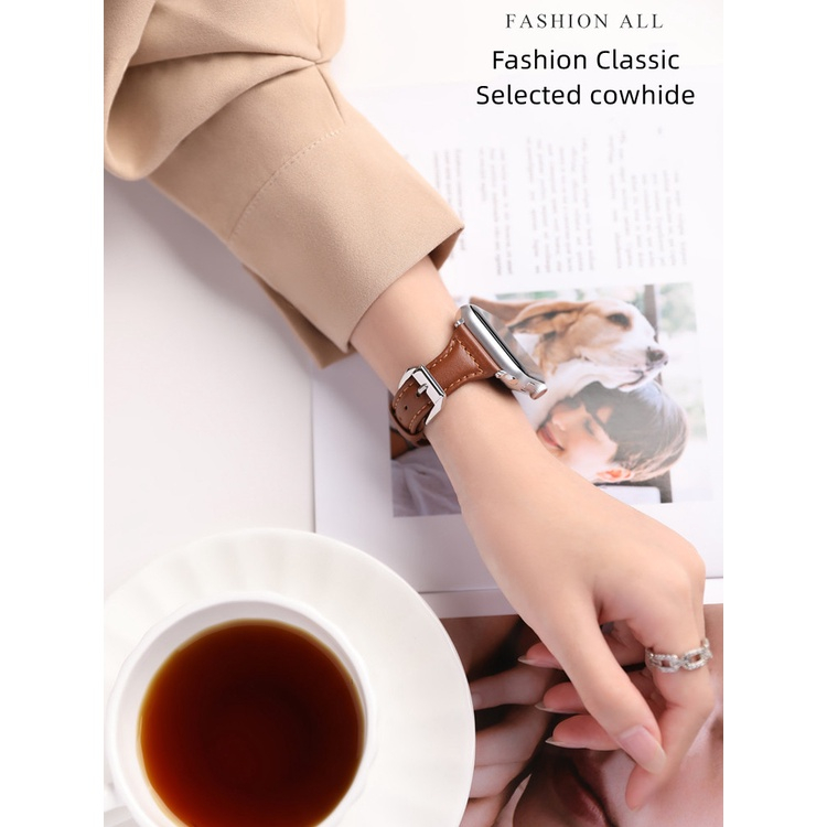 สายนาฬิกาข้อมือหนัง หรูหรา สําหรับ Smart Watch Series 8 7 Ultra SE 6 5 4 3 2 Iwatch 41 มม. 45 มม. 49 มม.