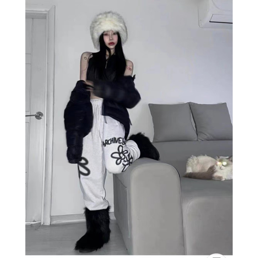 ใหม่ผมตรงเกาหลี 939 Daisy กางเกงกีฬากางเกงลําลองสตูดิโอสไตล์เดียวกันเต้นรํา Sweatpants