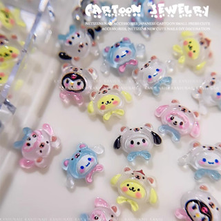 SANRIO ใหม่ อุปกรณ์ตกแต่งเล็บ เรซิน ลายการ์ตูนสุนัข Kuromi Melody Pudding 3D DIY 50 ชิ้น