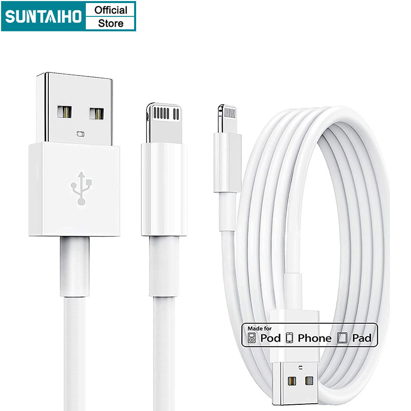 Suntaiho สายชาจไอโฟน 2.4A 1M 2M โทรศัพท์ สายชาร์จ USB to lightning Data Transmission Cable สําหรับ iPhone iPad airpods apple