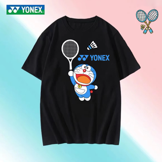 Yonex เสื้อยืดลําลอง แขนสั้น พิมพ์ลายการ์ตูนโดราเอมอน แบดมินตัน 2023