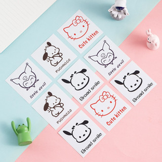 SANRIO สติกเกอร์โลหะ กันน้ํา ลายการ์ตูน Kuromi แบบเรียบง่าย สําหรับตกแต่งแก้วน้ํา