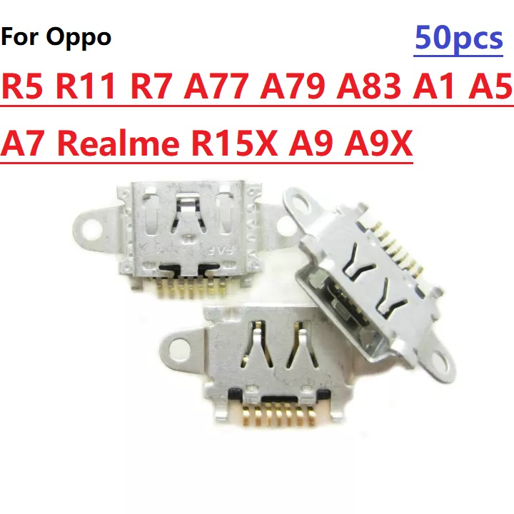 ใหม่ ซ็อกเก็ตชาร์จ 7 Pin Micro Usb สําหรับ Oppo R5 R11 R7 A77 A79 A83 A1 A5 A7 A3S cph1803 Realme R1