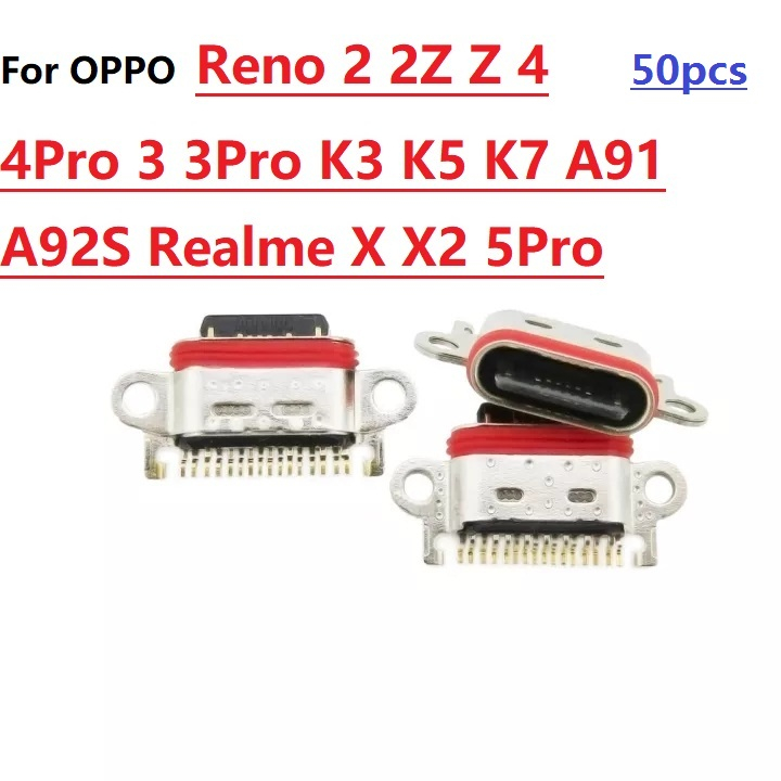 อะไหล่ซ็อกเก็ตชาร์จ USB Type C แบบเปลี่ยน สําหรับ OPPO Reno 2 2Z Z 4 4Pro 3 3Pro K3 K5 K7 A91 A92S R