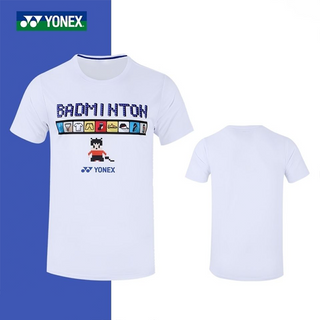 Yonex ใหม่ เสื้อยืดแขนสั้น พิมพ์ลายการ์ตูนแบดมินตัน สําหรับผู้ชาย และผู้หญิง 2022