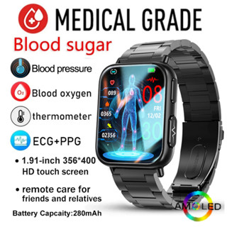 ใหม่ นาฬิกาข้อมือสมาร์ทวอทช์ ECG+PPG วัดความดันโลหิต กลูโคสในเลือด กันน้ํา IP68 สําหรับผู้ชาย ผู้หญิง 2023