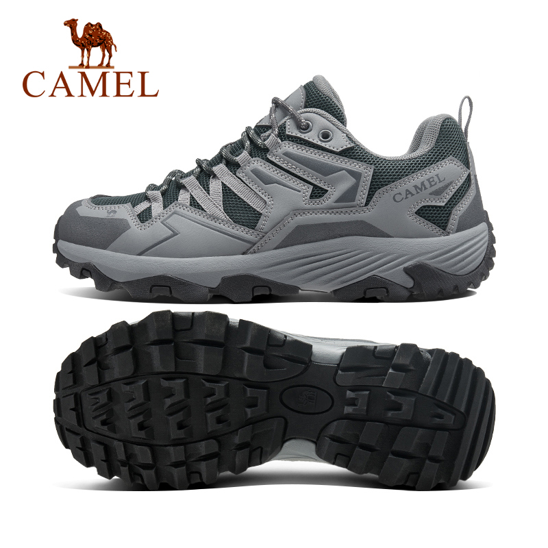 Camel รองเท้าเดินป่า กลางแจ้ง ผู้ชาย ทนต่อการสึกหรอ กันลื่น รองเท้าเดินป่า ปีนเข