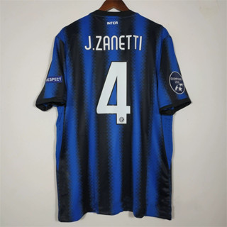 เสื้อกีฬาแขนสั้น ลายทีมชาติฟุตบอล Inter Milano J.ZANETTI SNEIJDER MILITO 10-11 ชุดเหย้า คุณภาพสูง สไตล์เรโทร