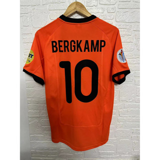 เสื้อกีฬาแขนสั้น ลายทีมชาติฟุตบอล Holland BERGKAMP DAVIDS 2000 ชุดเหย้า คุณภาพสูง สไตล์เรโทร