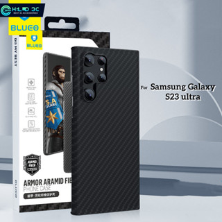 Blueo เส้นใยอะรามิดเข้ากันได้กับ เคส Samsung Galaxy S23 ultra เกรดทหารลดลงและความต้านทานรอยขีดข่วน เข้ากันได้กับ เคส Samsung S23 ultra กันกระแทก เข้ากันได้กับ เคส S23 Ultra กันกระแทก