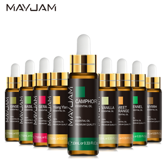 MAYJAM น้ำมันหอมระเหยสารสกัดจากธรรมชาติ 10 มล. มดยอบการบูร tangerine ginger น้ำมันกระจายกลิ่นหอมพร้อมหยด