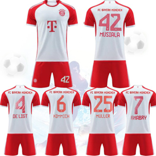 เสื้อกีฬาแขนสั้น ลายทีม Bayern Munich 2324 ชุดเหย้า เสื้อมุลเลอร์ แขนสั้น เบอร์ 25 เสื้อกีฬาแขนสั้น ลายทีมชาติฟุตบอล Kimich 6 ชิ้น