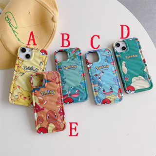 เคสซิลิโคน เคสไอโฟน iPhone 14 Pro Max iPhone 13 Pro Max iPhone 12 Pro Max iPhone 11 Cute Cartoon Pokemon Pikachu โปเกมอน ปิกาจู Snorlax Squirtle Silicone Case