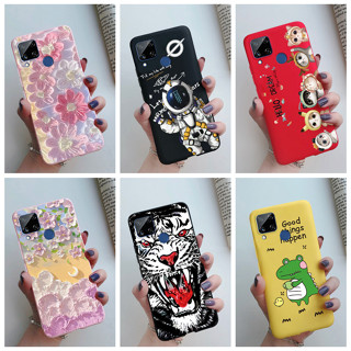 เคสโทรศัพท์มือถือซิลิโคน TPU แบบนิ่ม ลายการ์ตูนแมวน่ารัก สําหรับ Realme C15 C12 C25 C25S Narzo 20 30A