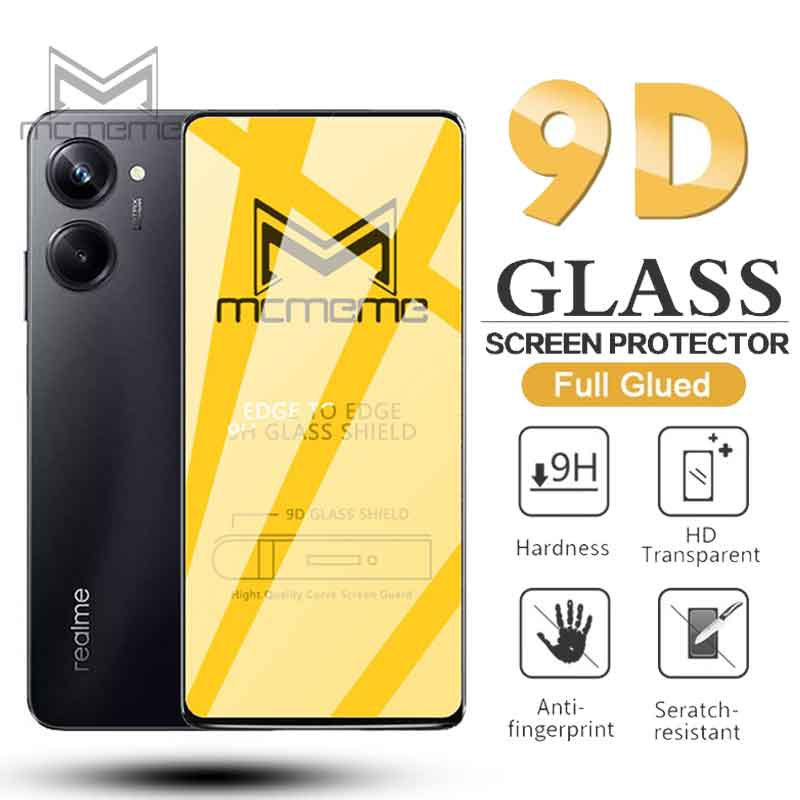 ฟิล์มกระจก Realme 15T 14 14x 14T 13 12 12x 11 11x 10T 10 9 9i 8i 8 5G 7 7i Pro Plus Black แบบเต็มจอ 