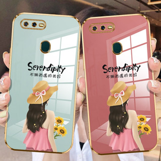 Oppo f1s เคส oppo f11 เคส oppo f11 pro เคส oppo f9 เคส oppo f9 pro เคส oppo f7 เคส oppo f5 เคส lucky girl ขอบตรง กันลื่น กันคราบ พร้อมสายคล้อง