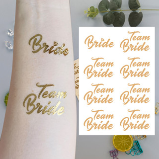 สติกเกอร์รอยสัก ลายเจ้าสาว to Be and Bride Tribe สําหรับตกแต่งงานปาร์ตี้