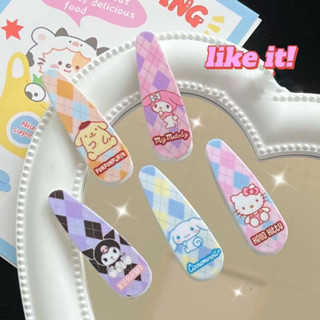 กิ๊บติดผม ลายสก๊อต ขนาดเล็ก ลายการ์ตูน Sanrio Yugui dog kt cat น่ารัก สไตล์เกาหลี เครื่องประดับ สําหรับผู้หญิง นักเรียน