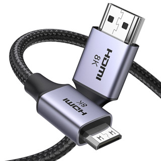 Ugreen สายเคเบิล HDMI 2.1 8K 60Hz Mini HDMI เป็น HDMI ตัวผู้ เป็นตัวผู้ รองรับ HDR HDCP 2.3 3D Dolby Audio สําหรับกล้องโปรเจคเตอร์ แล็ปท็อป พีซี มอนิเตอร์ Raspberry Pi