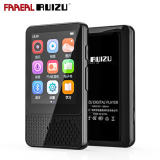 Faaeal RUIZU M18 เครื่องเล่น MP3 บลูทูธ หน้าจอสัมผัส 2.4 นิ้ว เครื่องเล่นเพลง MP4 พร้อมลําโพงในตัว วิทยุ FM บันทึกวิดีโอ E-book