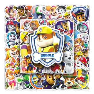 50 ชิ้นตลก PAW Patrol สติกเกอร์กันน้ํา DIY สําหรับโทรศัพท์แล็ปท็อปรถสติกเกอร์ Creative Home Decal