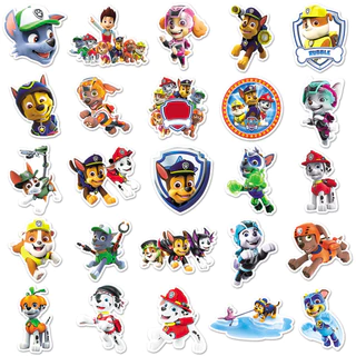 50 ชิ้นตลก PAW Patrol สติกเกอร์กันน้ํา DIY สําหรับโทรศัพท์แล็ปท็อปรถสติกเกอร์ Creative Home Decal