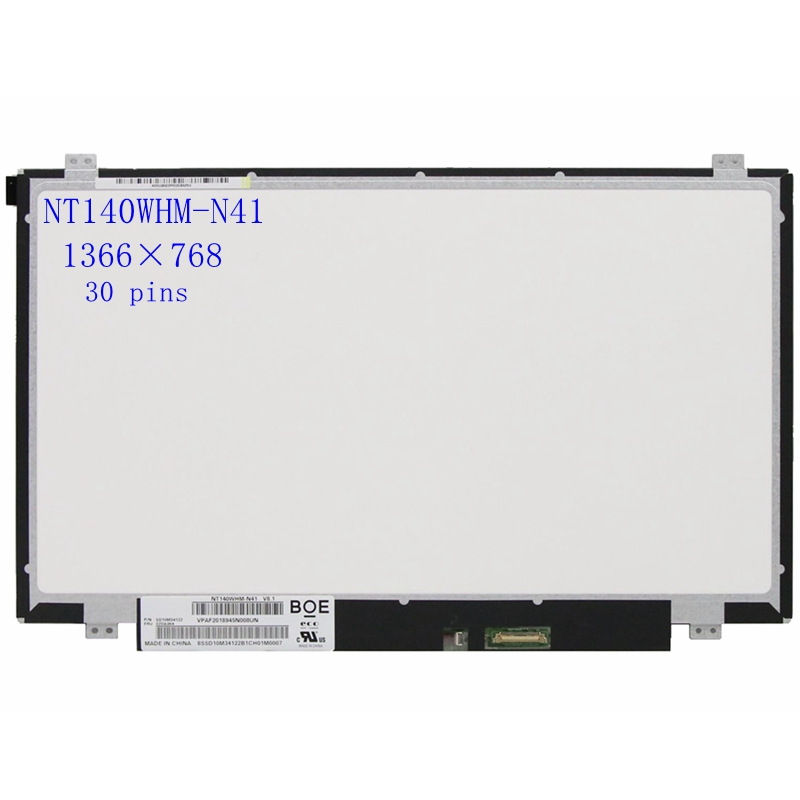 14.0 "นิ้ว NT140WHM-N41 fit N140BGA EA3 LP140WH8 TPC1 HD 1366768 30pin จอแสดงผล LCD แผง Matrix