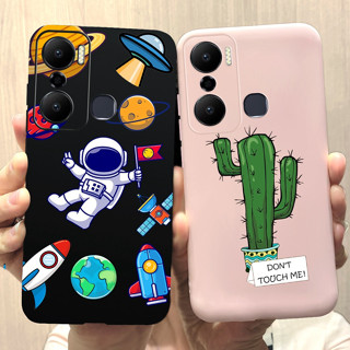 เคสโทรศัพท์มือถือเจลลี่ แบบนิ่ม พิมพ์ลายนักบินอวกาศ กระบองเพชร สําหรับ Infinix hot 20 hot 20 Play X6825 Hot20 X6826 hot 20 Play